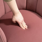 Fauteuil Coquillage Fauteuil de Salon Chambre avec Dossier et Coussin Aspect Velours Pieds en Bois hévéa 66L x