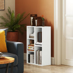 5-tier storage bookshelf, for living room, bedroom, office, 50x24x80cm, white