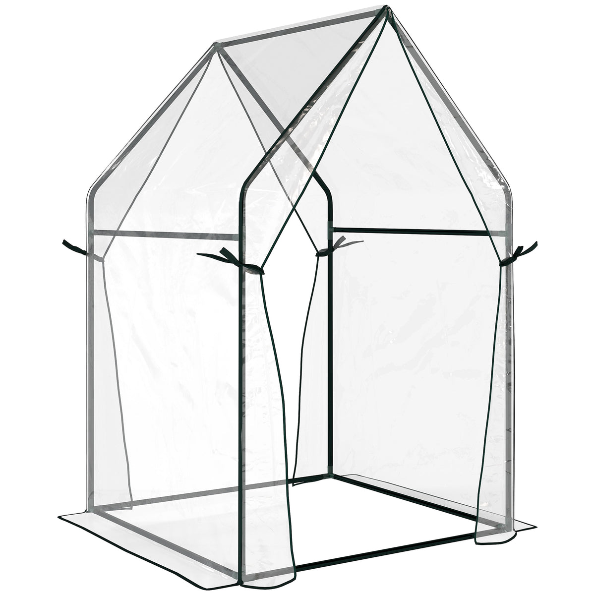 Serre de jardin, Serre à Tomate pour le jardin avec 2 portes zippées, dim. 90 x 90 x 145cm