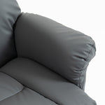 Draaibare relaxfauteuil, verstelbaar met voetensteun, tot 150 kg, voor woonkamer, slaapkamer, thuisbioscoop, grijs