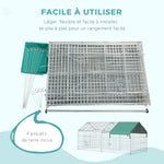 Omheining voor kleine dieren dierenkooi gegalvaniseerd metalen frame 4 grondpennen inbegrepen 220 x