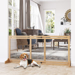 Barriera di sicurezza per cani estensibile lunghezza regolabile 104-180 x 36 x 69 cm pino legno naturale
