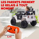 Kids' Electric Car, Rear-Wheel Drive, 12V, 5 km/h Max, Remote Control Included, Light and Sound Effects, Dim. 100L x 65W x 72H cm, White