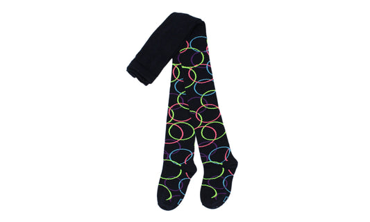 Collant Bulles Noir Coton Écologique