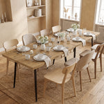 Tavolo da pranzo per 4 persone, 110 x 70 x 75 cm, tavolo da cucina rettangolare, piano spesso effetto legno, rovere