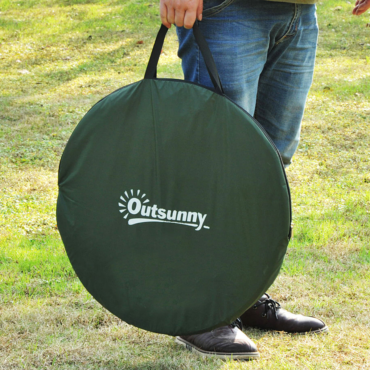 Tente de douche pop-up tente de toilette pliable et portable anti-UV sac de transport inclus pour plage, pêche, randonnée, bain, l'extérieur, vert