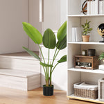 Plante artificielle intérieure 109 cm, arbre artificiel avec pot en plastique et terreau floqué, vert
