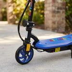 Trottinette électrique 120 W pliable pour enfant 7-14 ans 12 Km/h max. autonomie 10 Km max. bleu