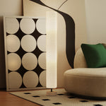 Lampadaire sur pied de salon avec abat-jour en lin, interrupteur à pied, 2 x douille E27, 120 cm, gris