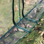 Mini Serre de Jardin Serre à tomates 4L x 1l x 0,80H m Acier PVC Anti-UV 4 fenêtres Zip enroulables Vert et Transparent