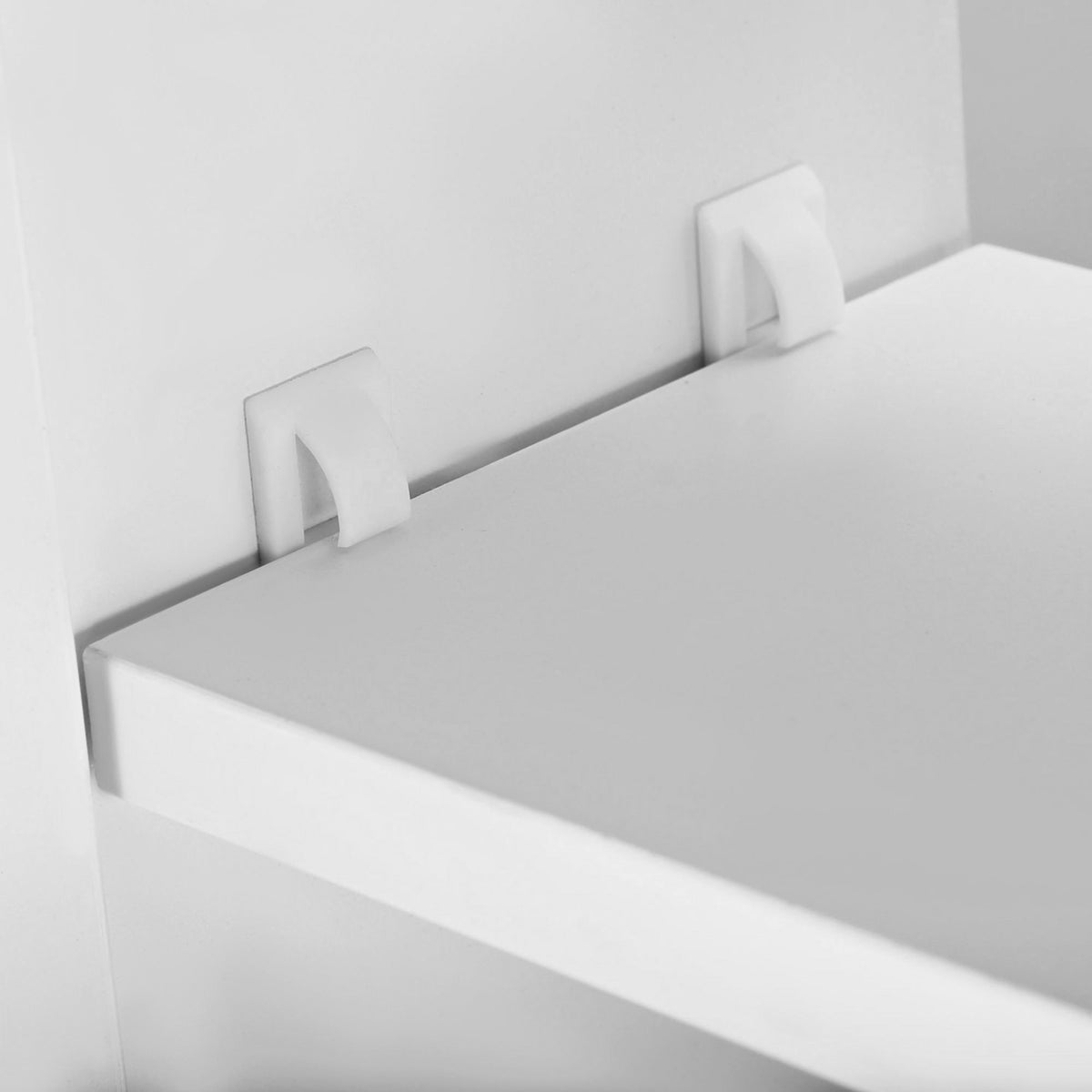Armoire murale salle de bain avec miroir, 80 x 15 x 60 cm, meuble salle de bain, armoire de toilette avec double portes et étagères réglables, blanc