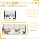 Parc enclos modulable pour chiens lapins rongeurs clôture pour petits animaux intérieur et extérieur 61 x 76 cm noir