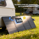 Chargeur solaire pliable 36W panneau solaire portable ports type-C et USB-a imperméable IP67 89,8 x 27,9 x 1 cm gris