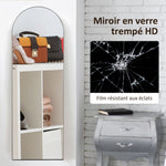 Miroir en pleine longueur 50 x 150 cm miroir sur pied grand miroir mural sans cadre  pour salon, noir