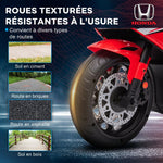 Moto Électrique Enfants sous Licence HONDA 6 V, 3 Km/h, Musique & Lumière, 2 Roues d'Entraînement, Rouge