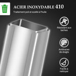 Poubelle de cuisine 20L, en acier inoxydable avec couvercle à fermeture douce, compacte avec seau intérieur amovible