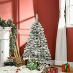 Sapin de Noël Artificiel enneigé 120H cm 200 Branches épines Imitation Nordmann Grand réalisme-9