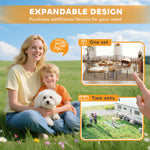 Parc pour chien, enclos chien 16 panneaux modulable et pliable, portable en acier avec portes 80 x 60 gris