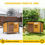 Niche pour chien extérieure résistante aux intempéries cabane pour chien avec plancher amovible