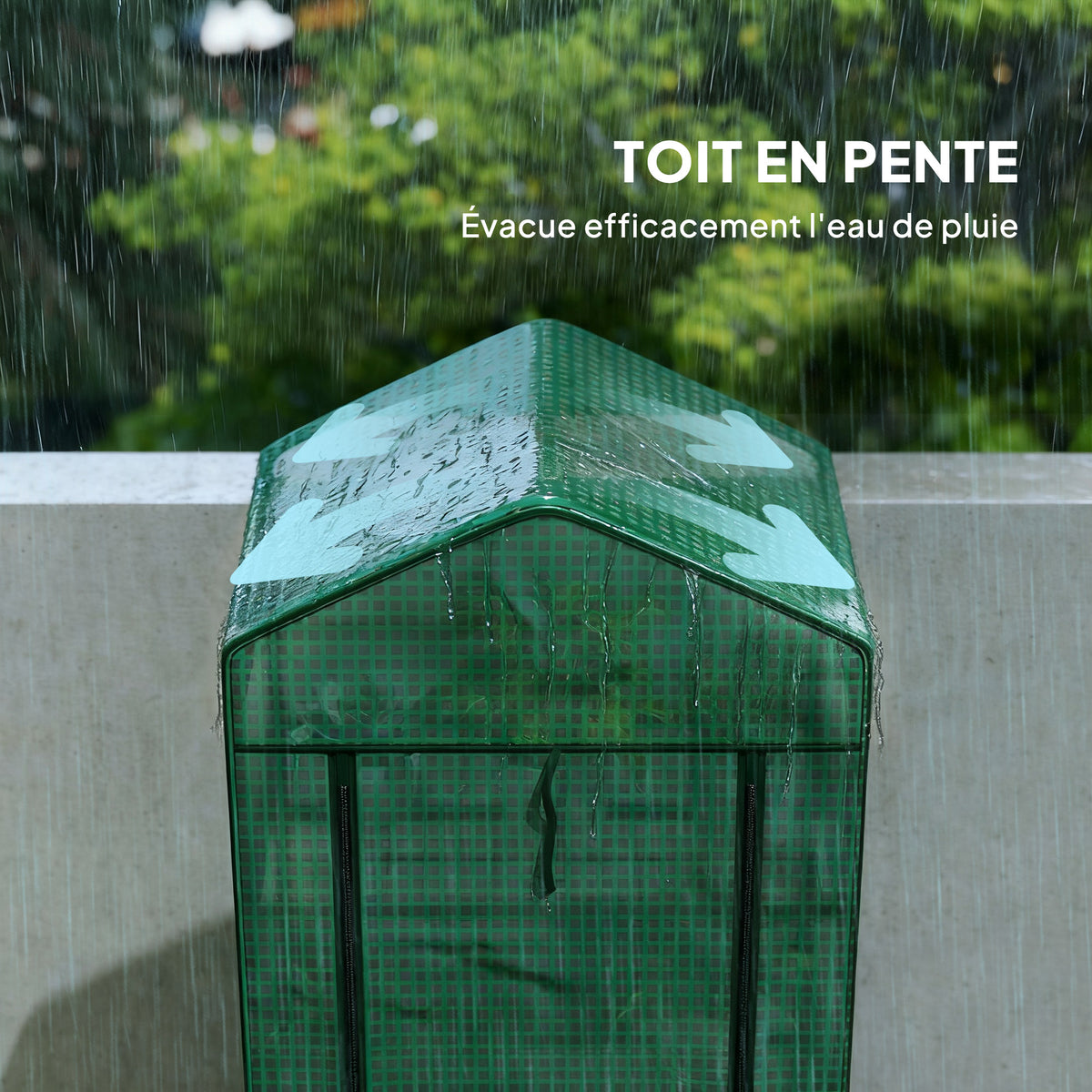 Serre de jardin balcon étagère serre 5 niveaux 0,69 x 0,49 x 1,93 m acier bâche amovible PE vert