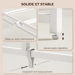 Bureau d'ordinateur pliable avec support d'écran, pour chambre, petits espaces, 100 x 48 x 87,5 cm, bois naturel