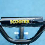 Trottinette patinette scooter enfant grandes roues de 6 à 12 ans hauteur réglable frein arrière béquille bleu