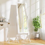 Miroir en Pied Grand Miroir de Sol Inclinaison réglable pour Dressing Chambre dim. 47L x 46l x 148H cm en blanc