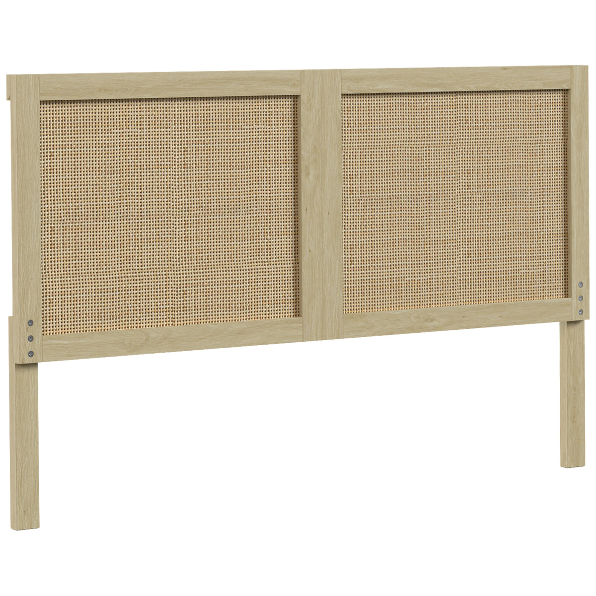 Ratan-efektuko zurezko oheburua, diseinu bohemioa, logelarako, 140 × 4 × 87 cm, haritza