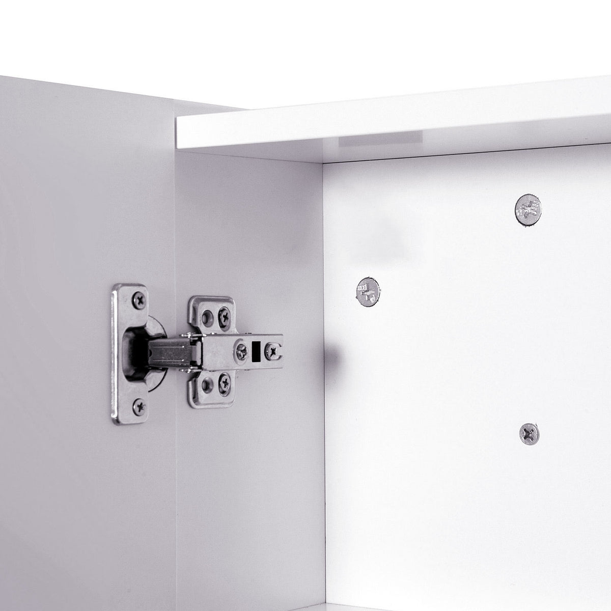 Armoire murale salle de bain avec miroir 70 x 60 cm avec étagère réglable, miroir salle de bain avec rangement, blanc