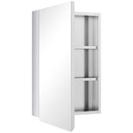 Armoire miroir de salle de bain en acier inoxydable armoire murale de toilette 39 x 12 x 60 cm