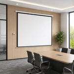 Schermo per proiezione motorizzato da 96 pollici, 1:1 4K HD, fissaggio a parete o a soffitto con telecomando, 195L x 8l x 182H cm