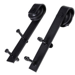 200 CM Rail porte coulissante quincaillerie de porte coulissante en acier au carbone capacité de charge 90 kg - noir