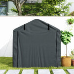 Abri de jardin 2 x 1,6 x 1,65 m abri vélo extérieur cadre en métal galvanisé, imperméable résistant aux UV, gris foncé
