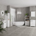 Meuble sous lavabo, meuble de salle de bain placard à 2 portes, étagère réglable, anti-humidité, 60 x 30 x 60 cm, blanc
