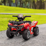 Quad buggy auto elettrica per bambini quad elettrico 18-36 mesi 6 V 2 km/h max. rosso