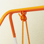 Balançoire portique pour enfants de 6 à 36 mois capacité de charge de 25 Kg en acier hauteur 122 cm orange