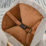 Cheval à Bascule Jouet à Bascule Ourson pour Enfants de 18-36 Mois Fauteuil intégré Ceinture de sécurité Fonction sonore grognement Gris Marron
