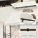 Toldo de repuesto para cenador crema 3 x 4 m
