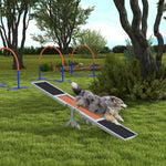 Agility sport pour chien bascule équipement entrainement chien bois sapin pré-huilé feutre bitumé antidérapant gris noir