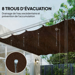 Replacement roof canopy for pergola, sun protection UV-resistant replacement fabric for 3 x 2 m pergola, coffee