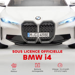 BMW I4 12V Licensed Kids' Electric Car with Remote Control, MP3 Music, Lights, and Seatbelt, 115x67x45 cm, Black