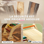 5 en 1 Triangle arche d'escalade enfants avec rampe d'escalade réversible toboggan bascule multicolore