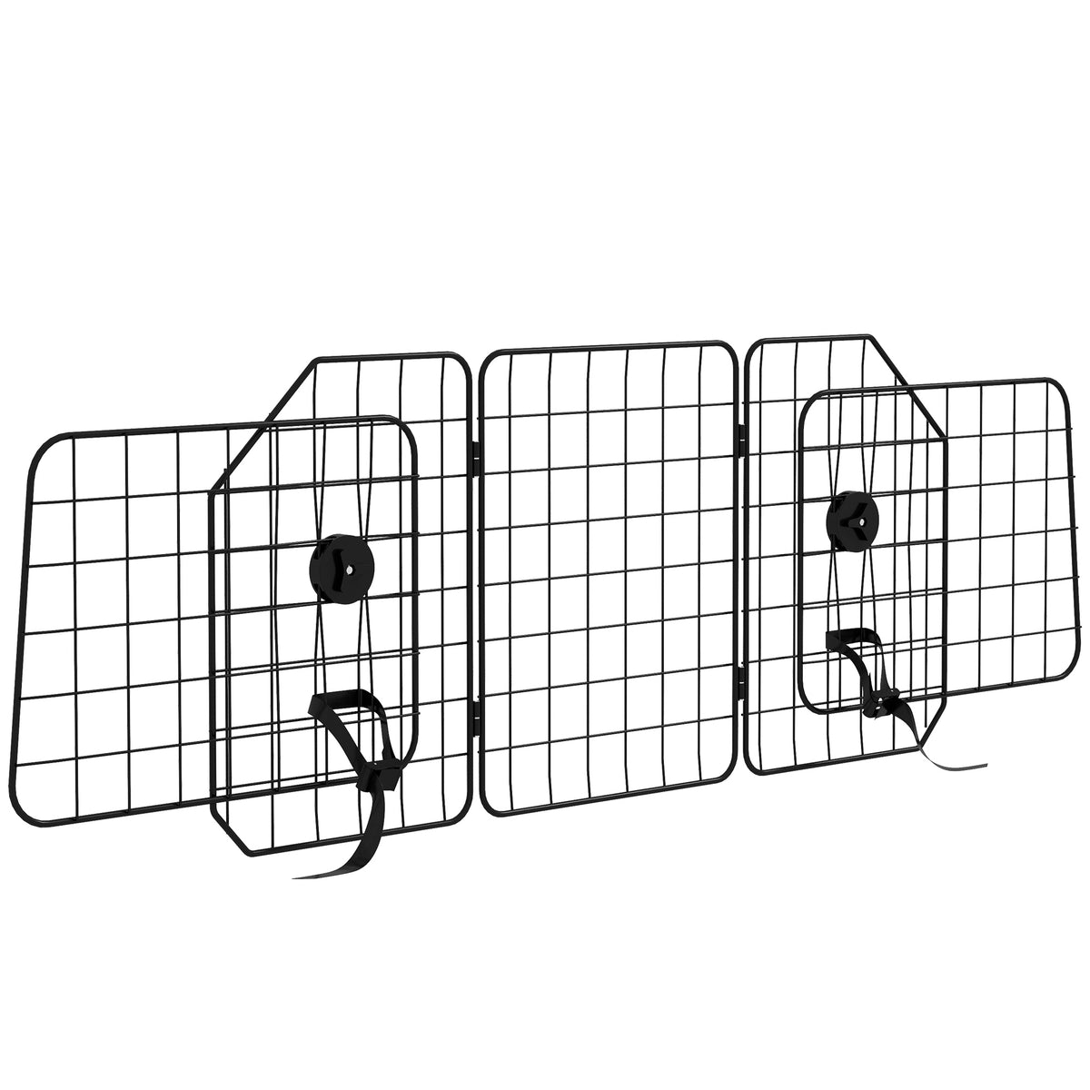Grille de séparation voiture pour chien pliable largeur ajustable 93 à 150 cm barrière pour chien universelle, noir