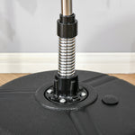 Punching ball sur pied réglable hauteur 133 -151 cm, sac de frappe sur pied 2 gants base lesté 45 x 45 x 133-151 cm noir
