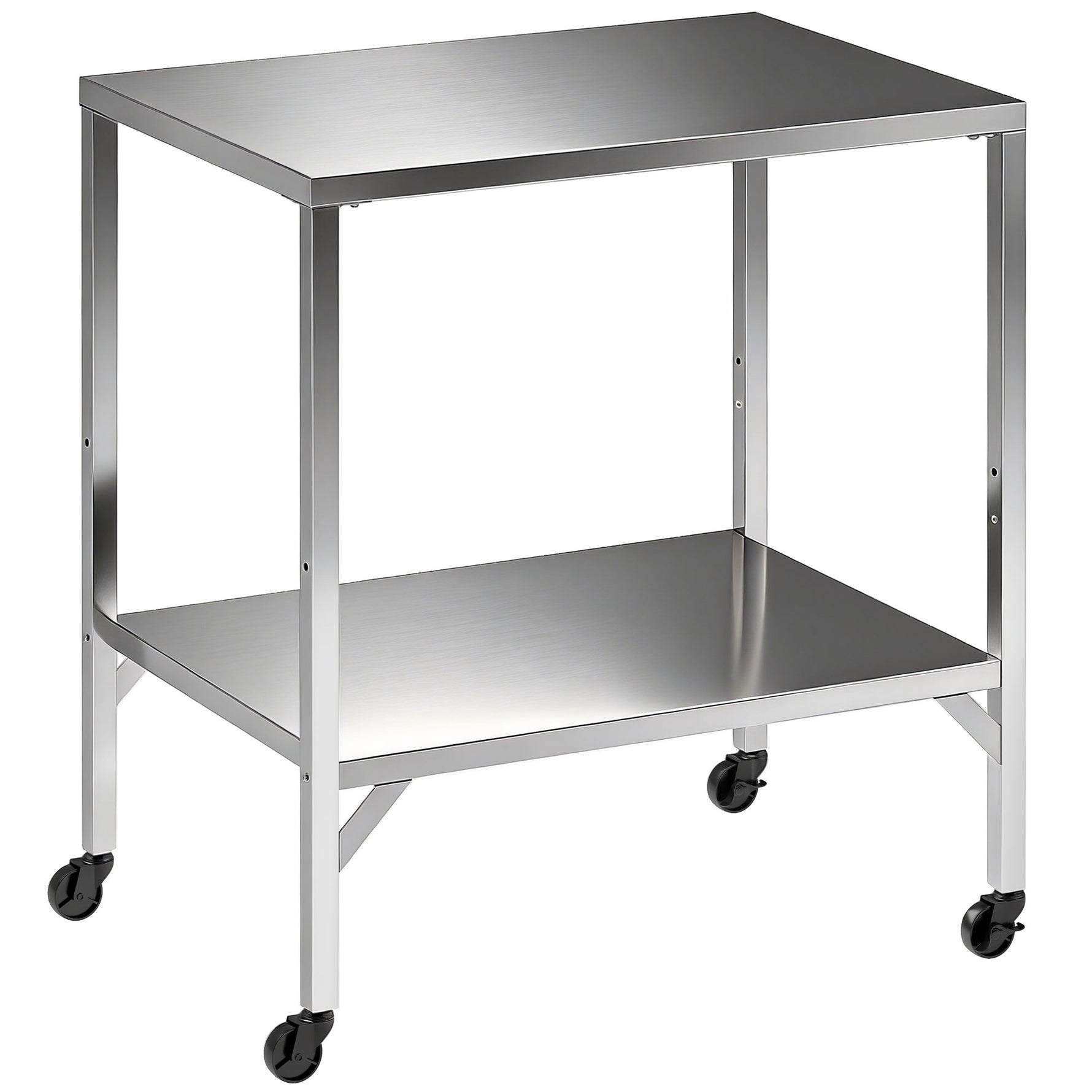 Chariot de Barbecue Table de Préparation Extérieur avec Plan de Travail et Roulettes Acier Inoxydable 85x60x92cm Argenté