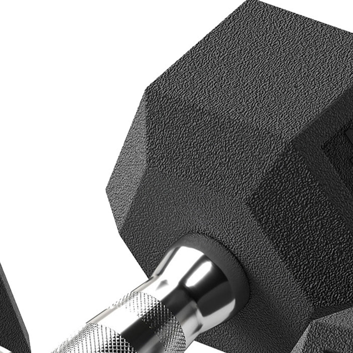 Ensemble d'haltères courtes, lot de 2 haltères hexagonaux recouverts de caoutchouc, acier noir