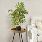 Bambou artificiel plantes artificielles hauteur 60 cm - tronc branches lichen feuilles grand réalisme pot inclus