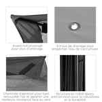 Tonnelle Barnum de Jardin Pop-up Pliant Acier Polyester imperméabilisé Anti UV moustiquaires + Sac de Transport