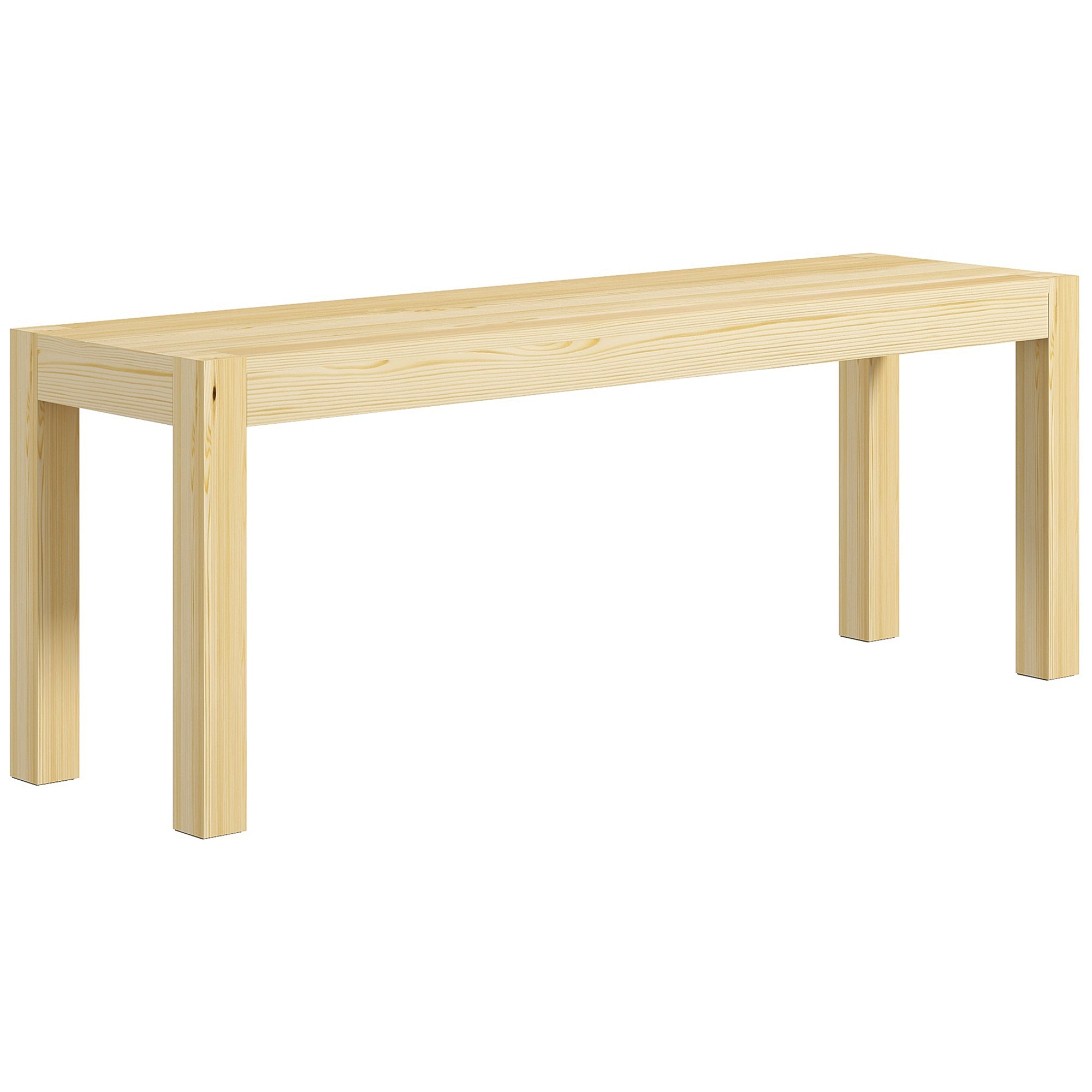 Küchenbank aus Massivholz, 2-Sitzer, Esszimmerbank, belastbar bis 240 kg, 120 x 33 x 45 cm, naturfarben