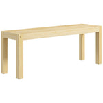 Banc de cuisine en bois massif 2 places, banc de salle à manger, charge 240 Kg, 120 x 33 x 45 cm, bois naturel